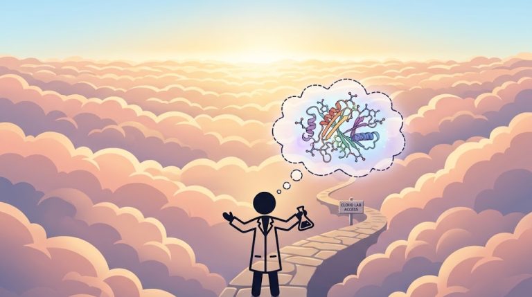 scientist in cloud lab